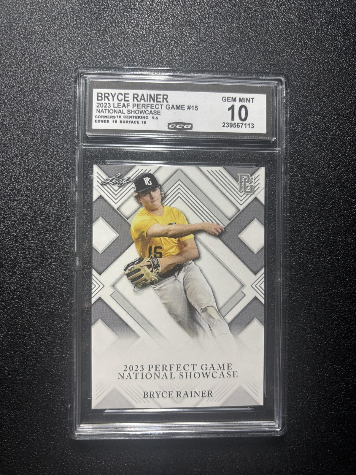Bryce Rainer 2023 Leaf Perfect Game CCG 10 RC