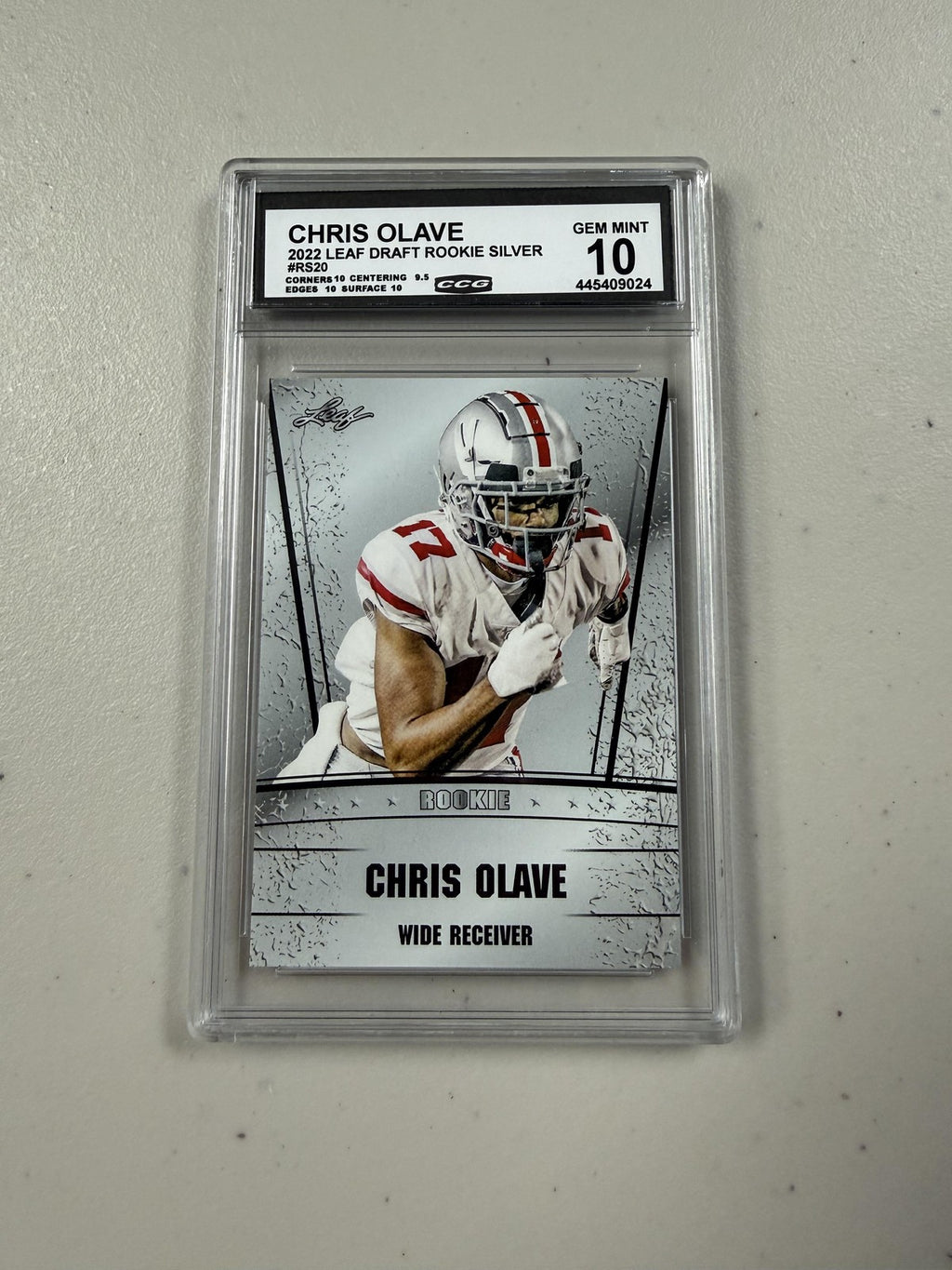 Chris Olave 2022 Leaf Draft Rookie CCG 10 Rookie