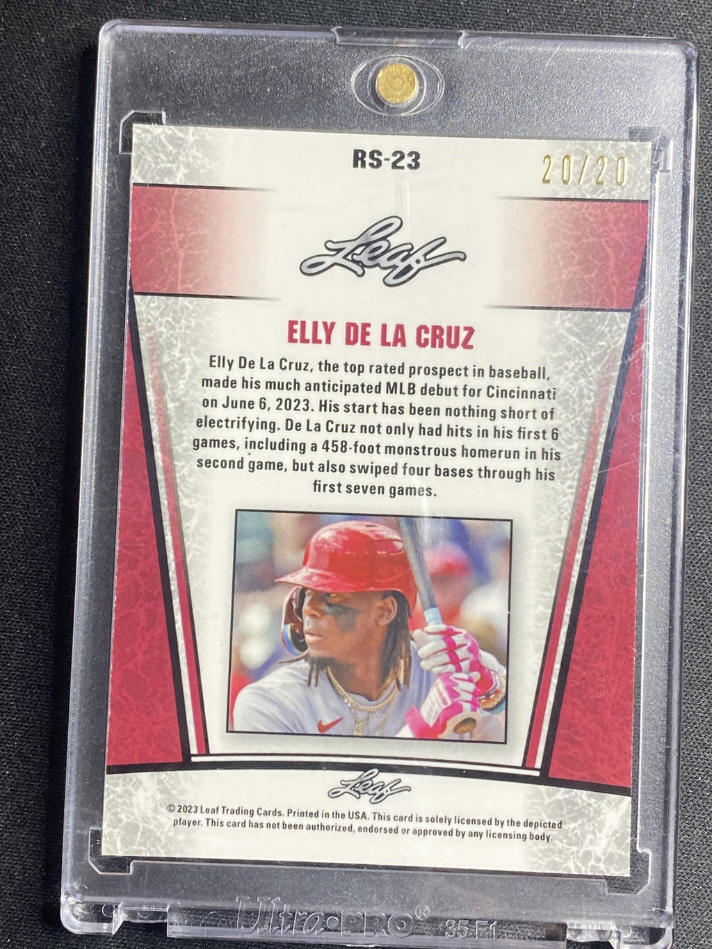 Elly De La Cruz 2023 Leaf Metal Rookie RS23 Blue /20 RC