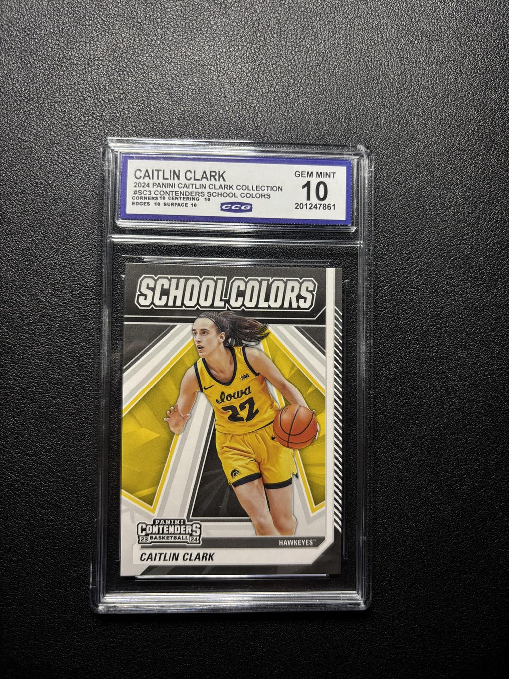 Caitlin Clark 2024 Panini Caitlin Clark Collection 2024 School Colors CCG 10