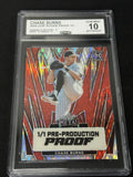 Chase Burns 2024 LEAF ROOKIE PROOFS 1/1 CCG 10 Rookie