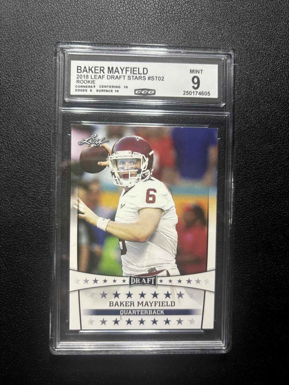 Baker Mayfield 2018 Leaf Draft Stars CCG 9 RC