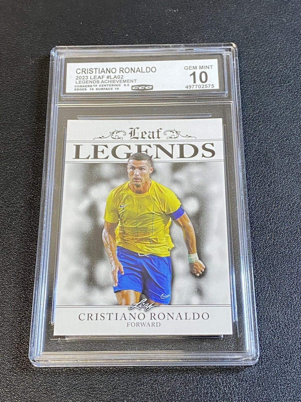 Cristiano Ronaldo 2023 Leaf Legend Achievement CCG 10