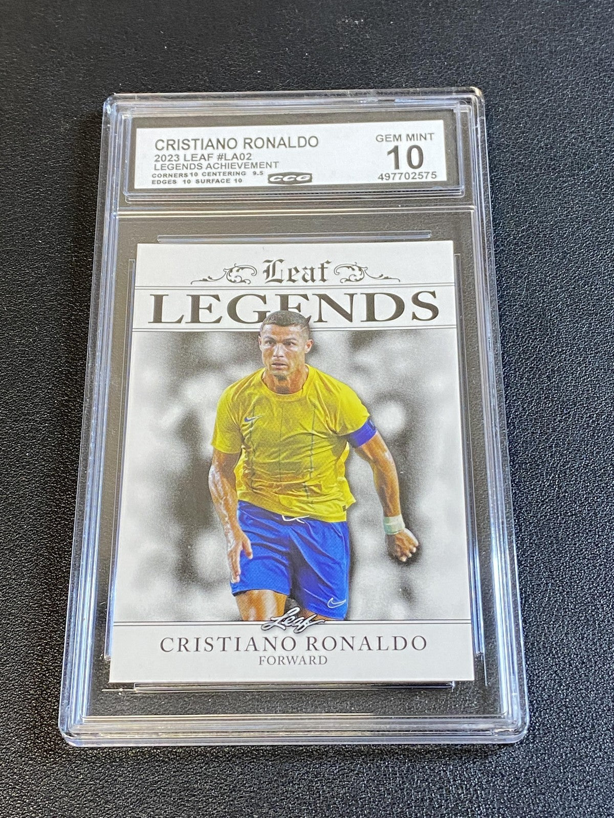 Cristiano Ronaldo 2023 Leaf Legend Achievement CCG 10