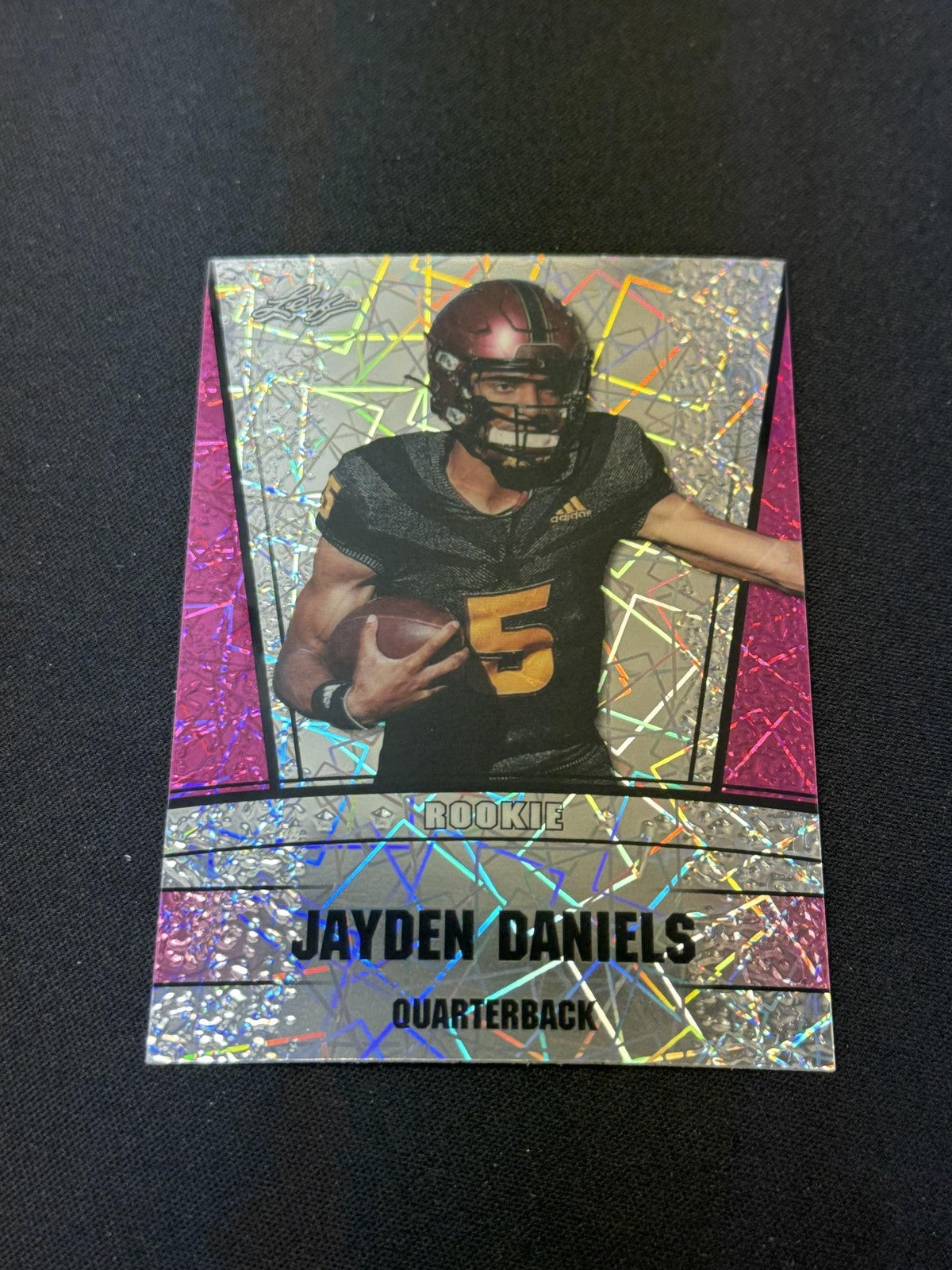 Jayden Daniels 2024 Leaf Metal Rookie Pink /10 RC Commanders