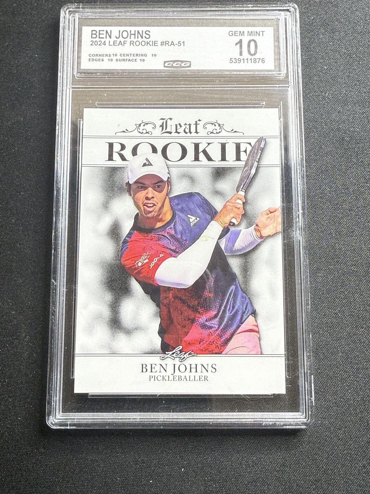 Ben Johns 2024 Leaf Rookie Pickleball gem mint CCG 10 Rookie