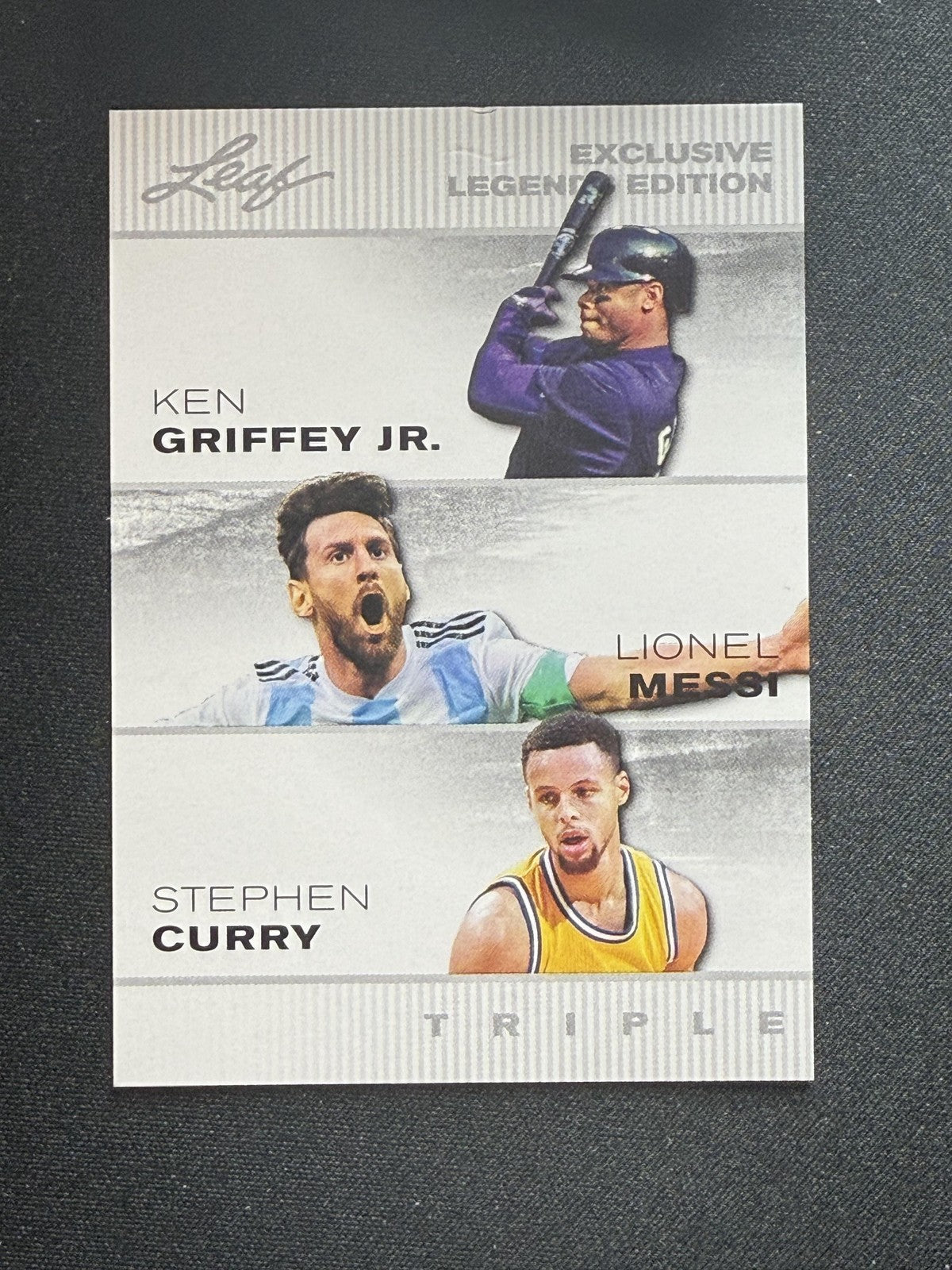 Griffey Jr / Messi / Curry 2024 Leaf Exclusive Legends Edition Trio RC 10 count