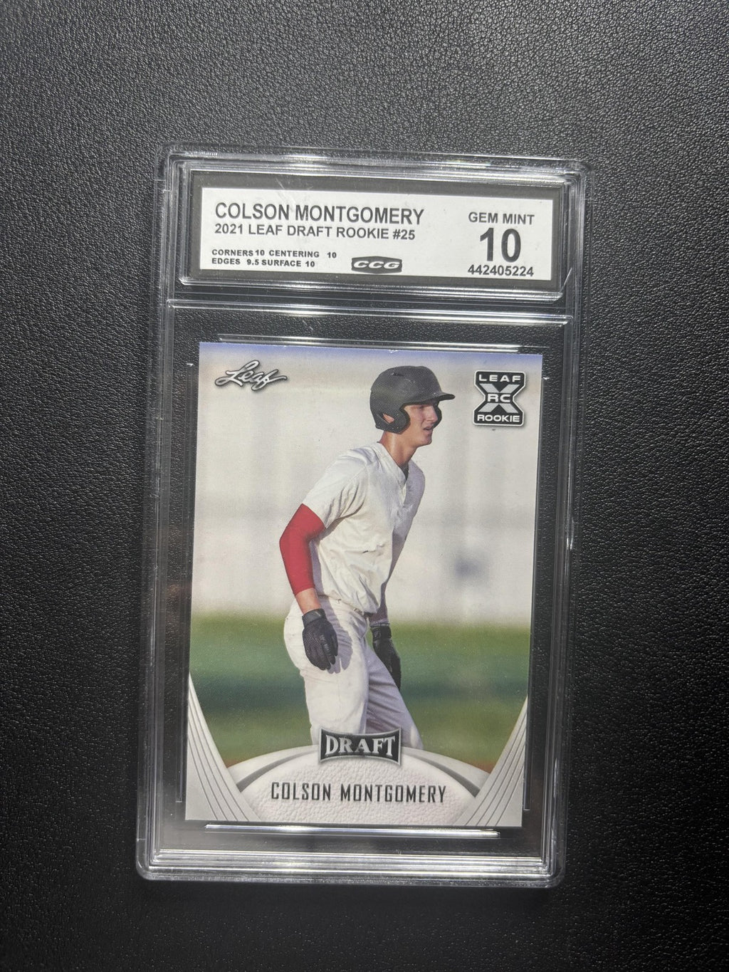 Colson Montgomery 2021 Leaf Draft CCG 10 RC