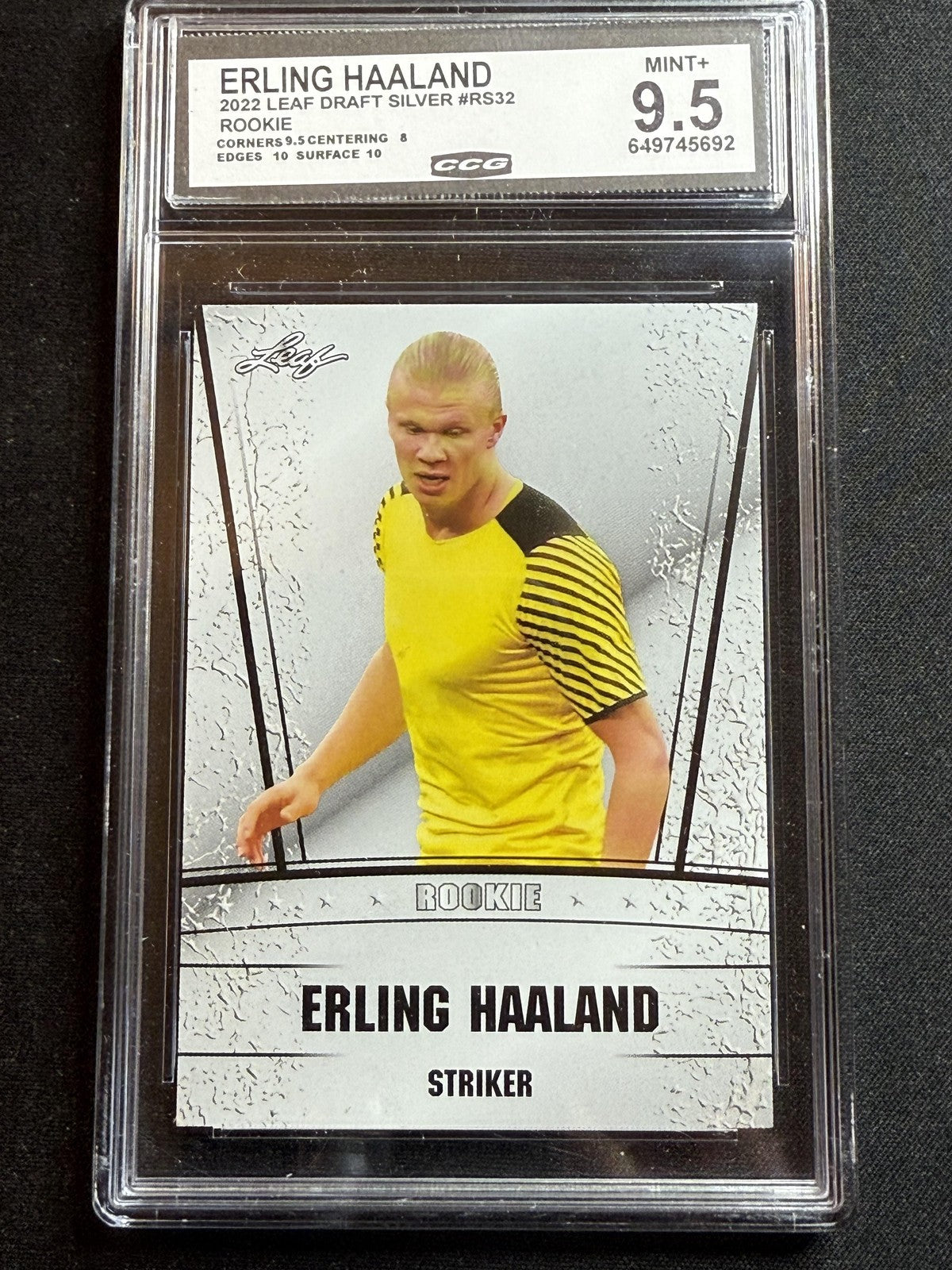 Erling Haaland 2022 Leaf Draft CCG 9.5 RC
