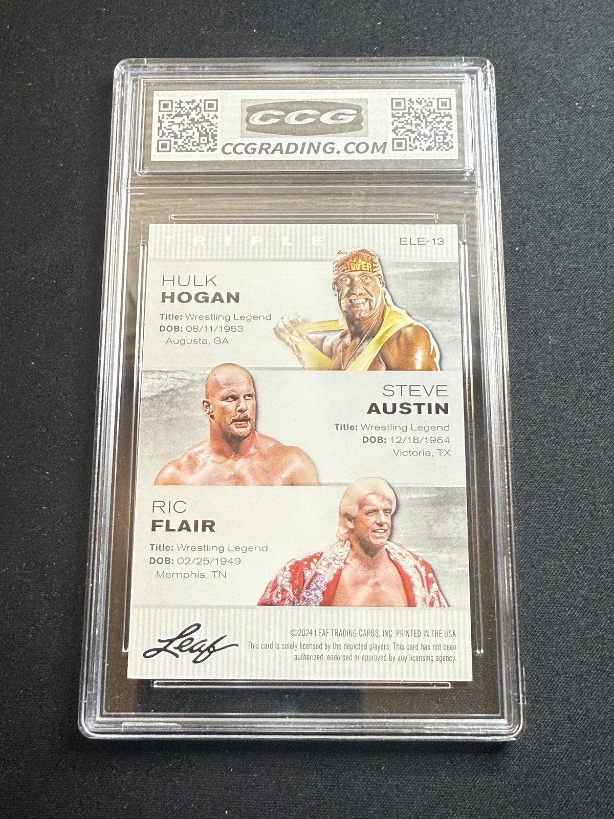 Hogan / Austin / Flair 2024 Leaf Dual Legend CCG 10