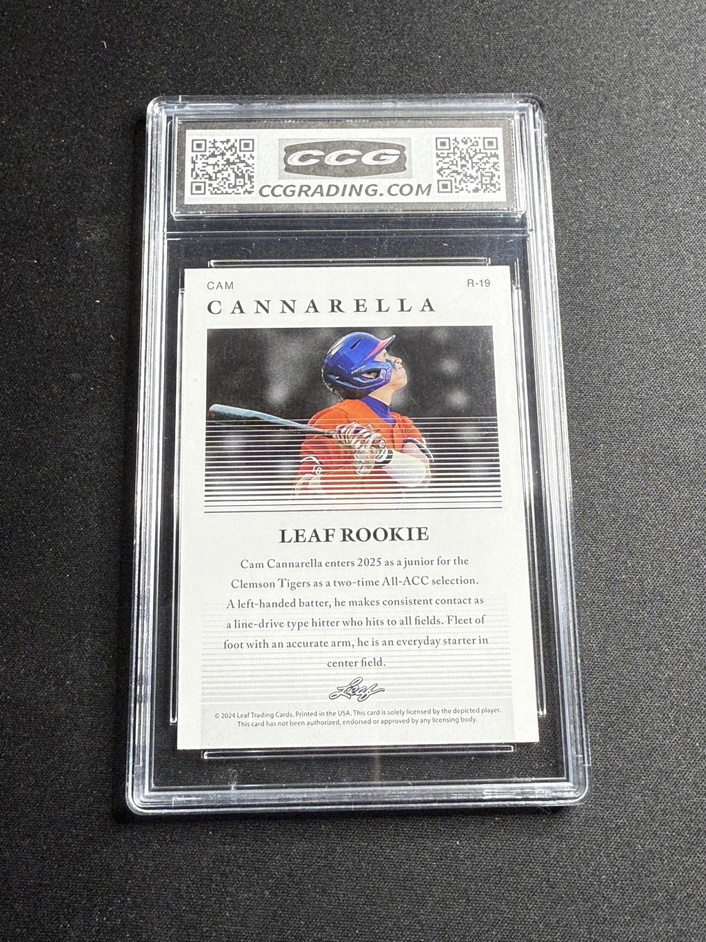 Cam Cannarella 2024 Leaf Rookie CCG 10