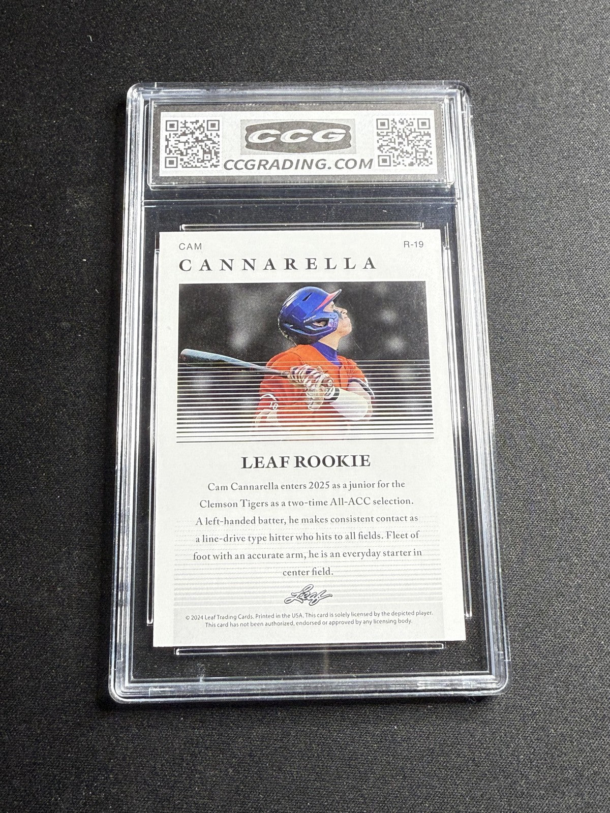Cam Cannarella 2024 Leaf Rookie CCG 10