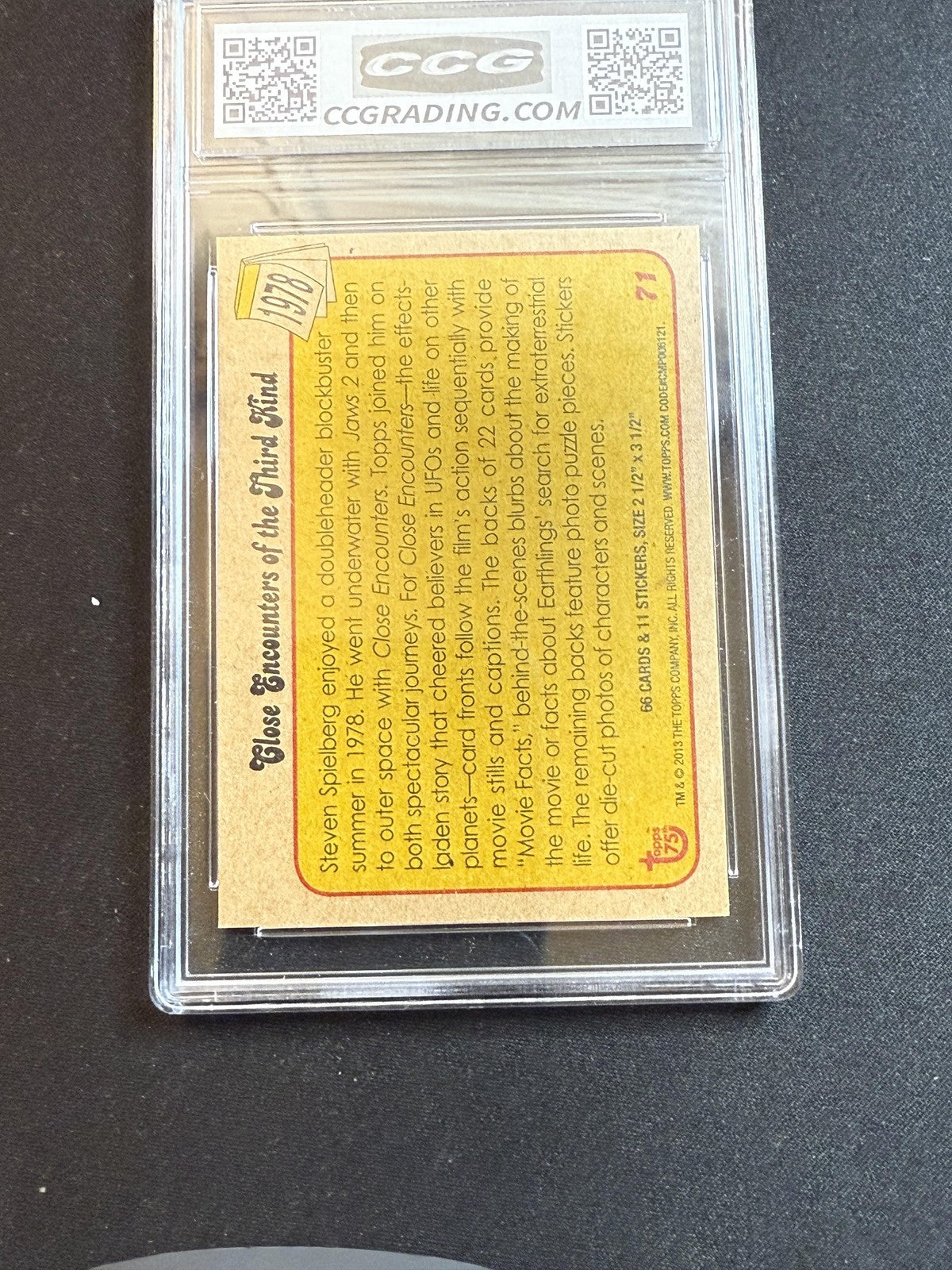 Close Encounter of the 3rd Kind 2013 Topps 75th Anniversary 71 CCG AUTHENTIC