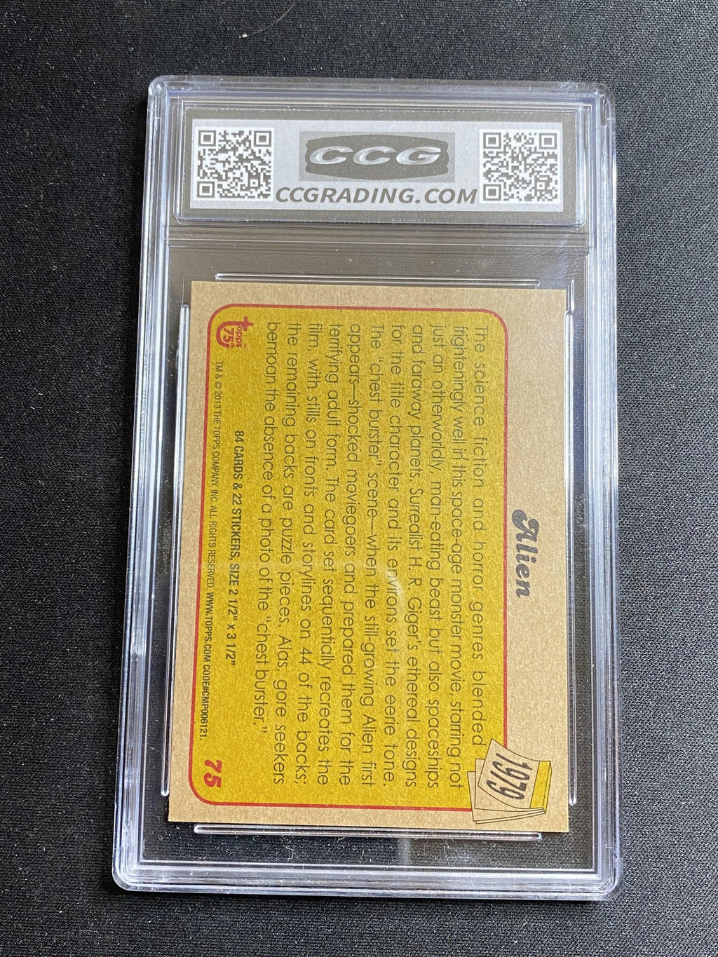 Alien 2013 Topps 75th Anniversary 75 CCG MINT AUTHENTIC