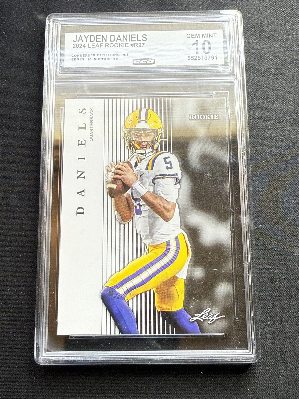 Jayden Daniels 2024 Leaf Rookie CCG 10 RC