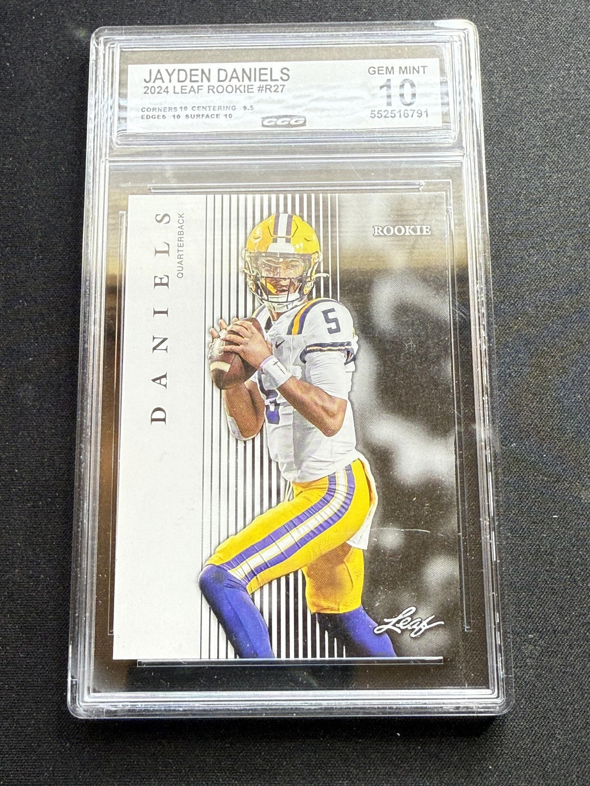 Jayden Daniels 2024 Leaf Rookie CCG 10 RC