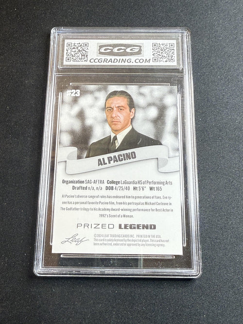 Al Pacino 2024 Leaf Prized Legend CCG 10