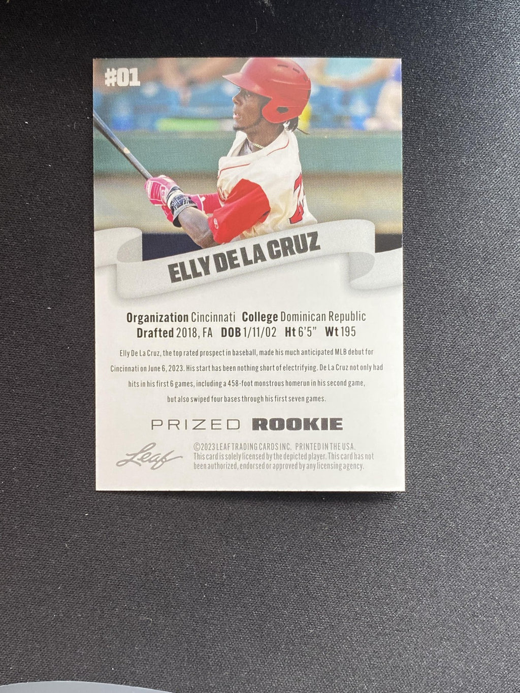Elly De La Cruz 2023 Leaf Prized Rookie 1 RC 10 Count Lot