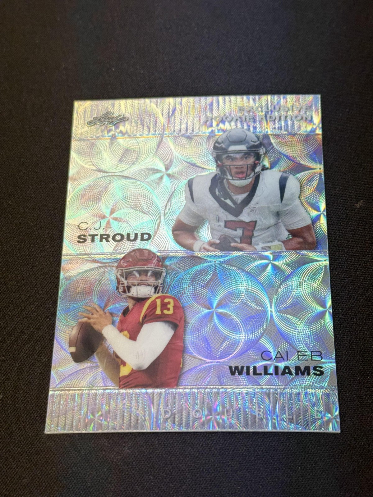 CJ Stroud Caleb Williams 2023 LEAF Metal Duals Silver /25 RC