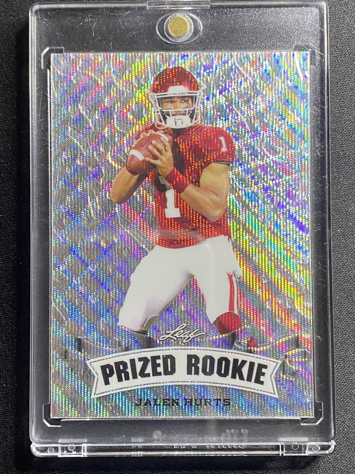 Jalen Hurts 2020 Leaf Prized Metal Rookie PR15 /25 RC