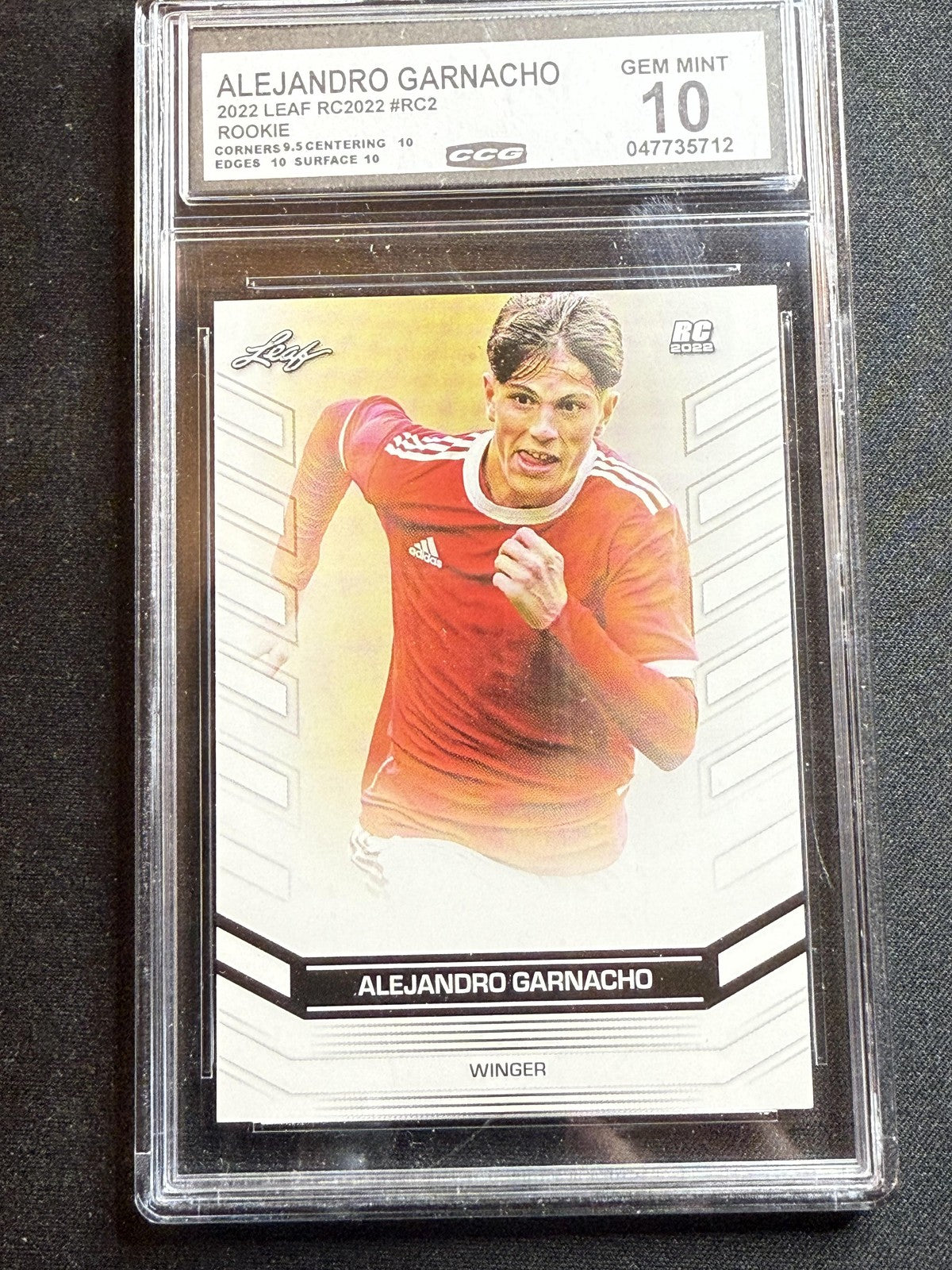 Alejandro Garnacho 2022 Leaf RC2022 CCG 10 RC