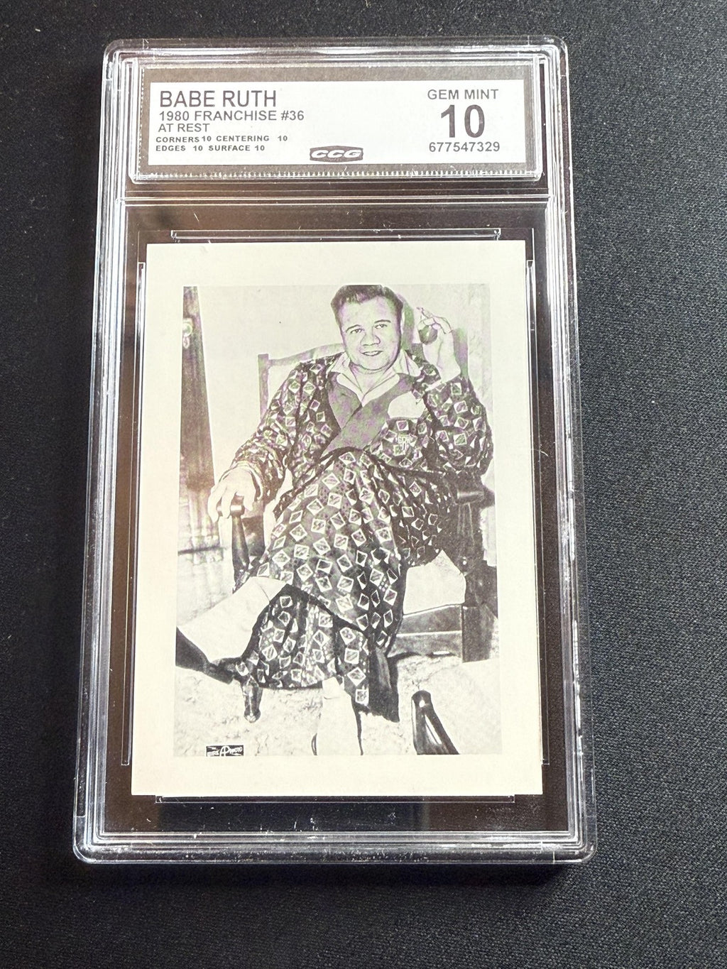 Babe Ruth 1980 Franchise At Rest CCG 10 RC