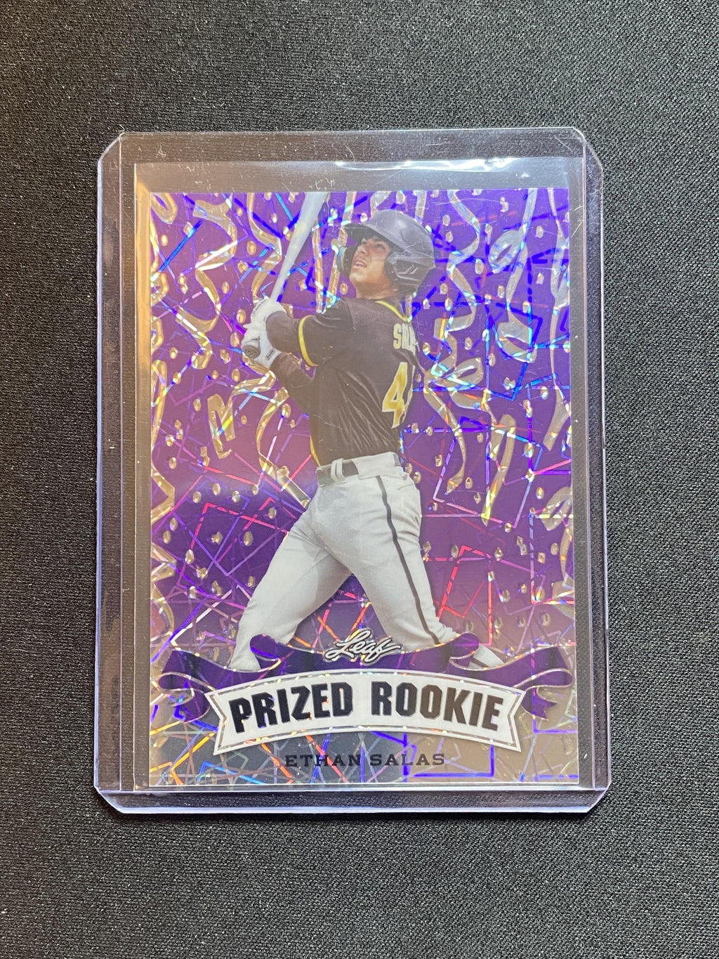 Ethan Salas 2023 Leaf Metal Prized Rookie PR33 Purple /15 RC