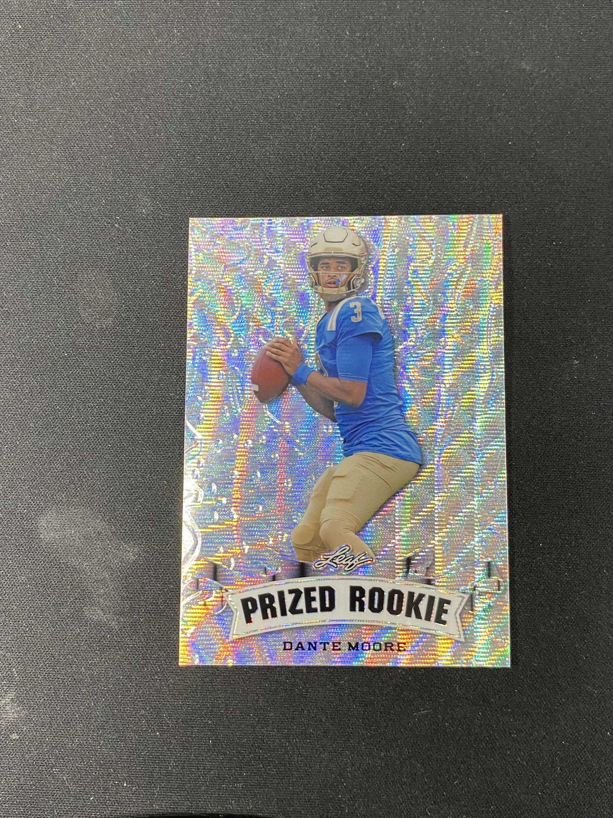 Dante Moore 2023 Leaf Metal Prized Rookie Silver Wave /25 RC Oregon Ducks