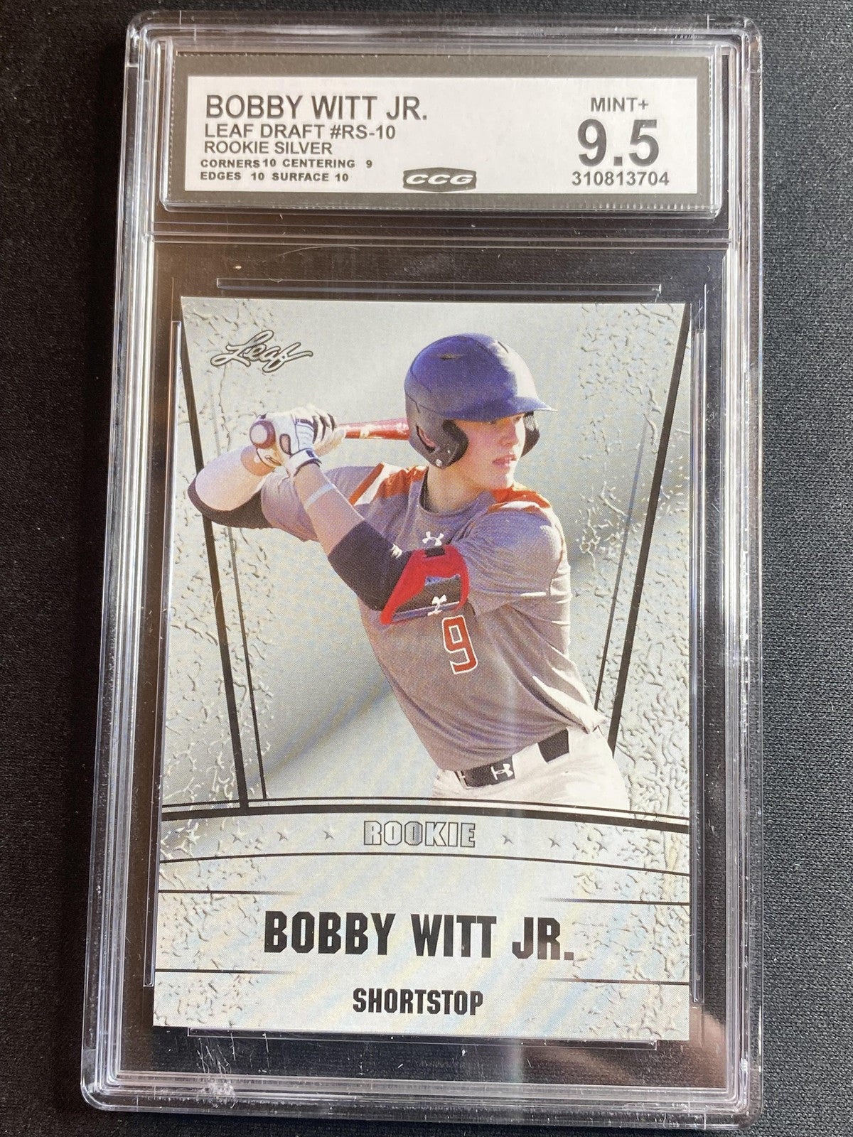 Bobby Witt Jr 2019 Leaf Draft Rookie RS10 CCG 9.5 RC