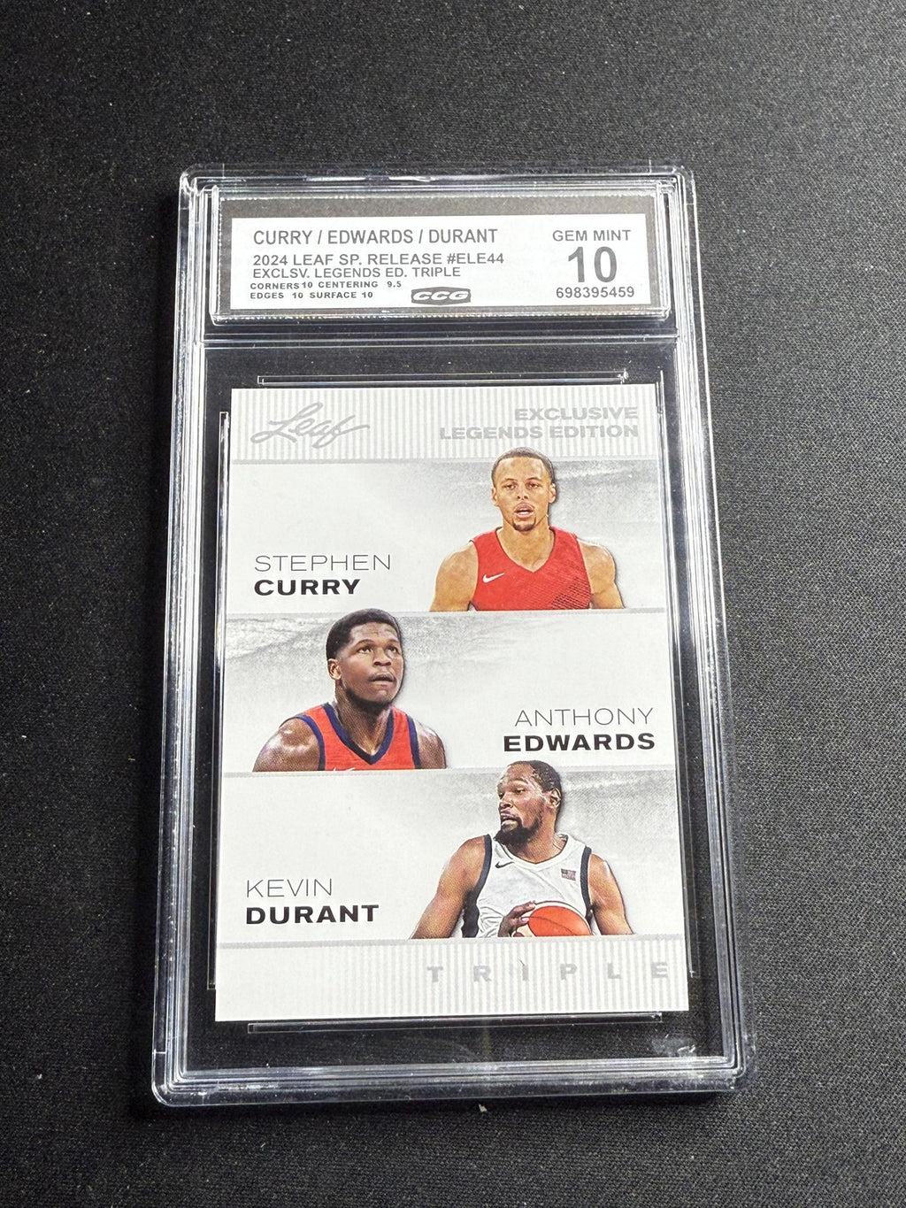 Curry / Edwards / Durant 2024 Leaf Legend Trio CCG 10