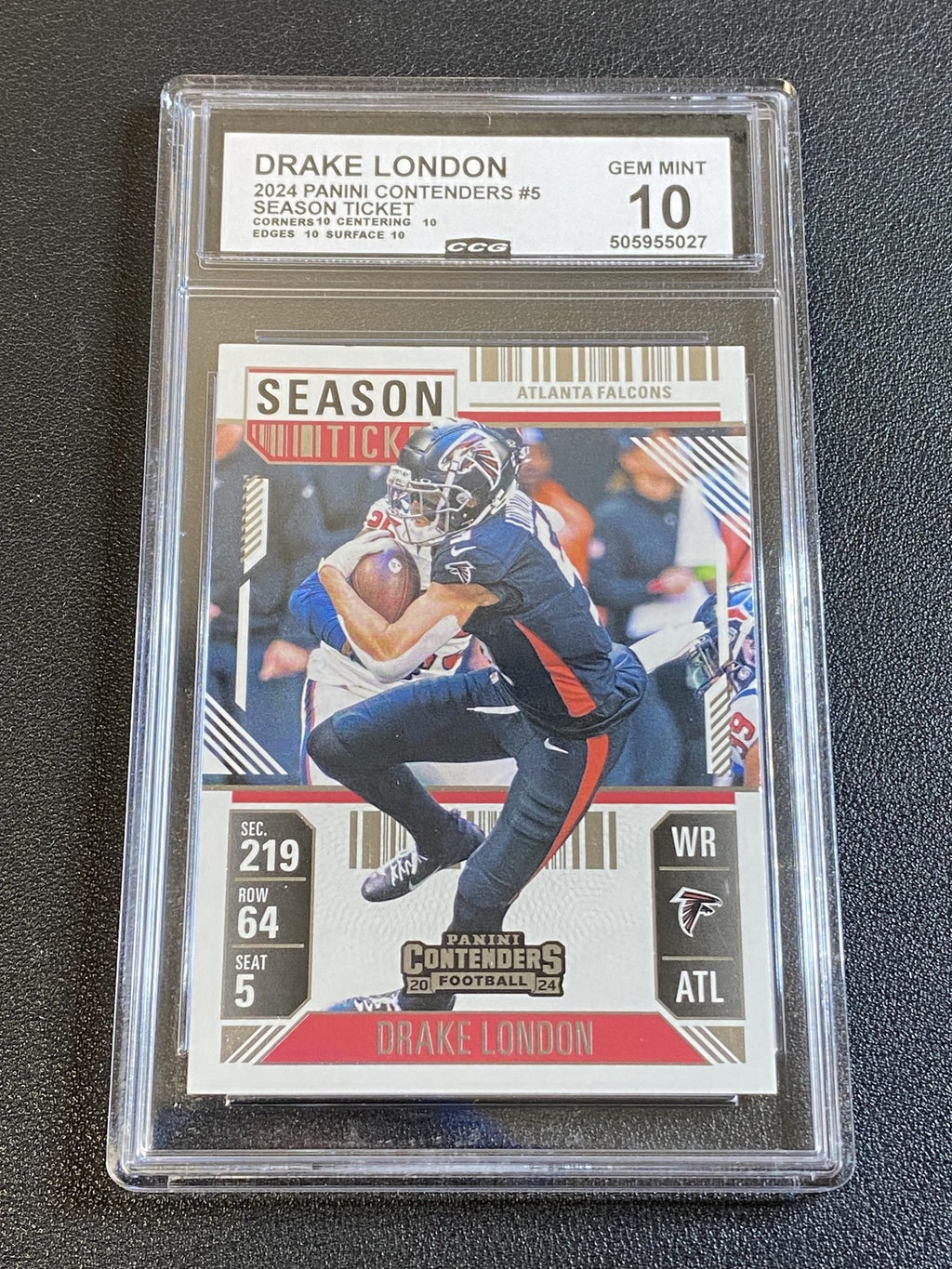 Drake London 2024 Panini Contenders Season Ticket CCG 10 Falcons