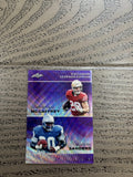 Christian McCaffrey / Barry Sanders 2024 Leaf Metal Dual Purple /15 RC