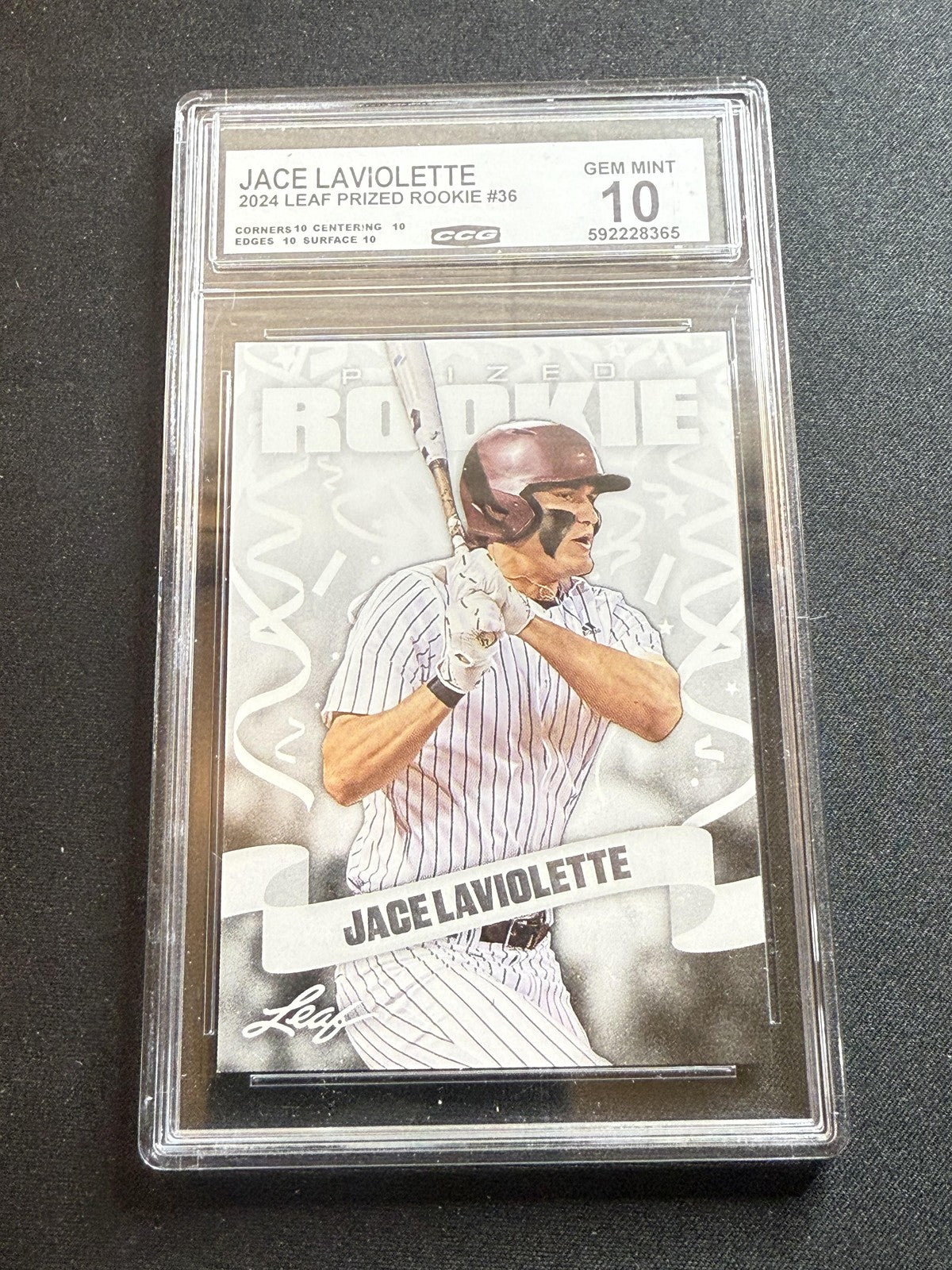 Jacd Laviolette 2024 Leaf Prized Rookie CCG 10 Rookie