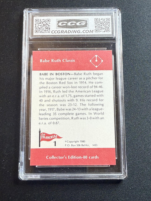 Babe Ruth 1980 Franchise Babe in Boston CCG 10 RC
