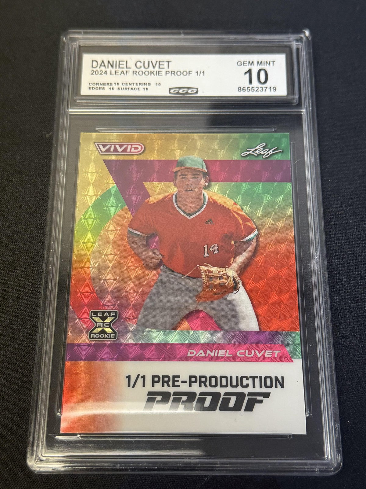 Daniel Cuvet 2024 Leaf Rookie 1/1 PROOFs CCG 10 Rookie