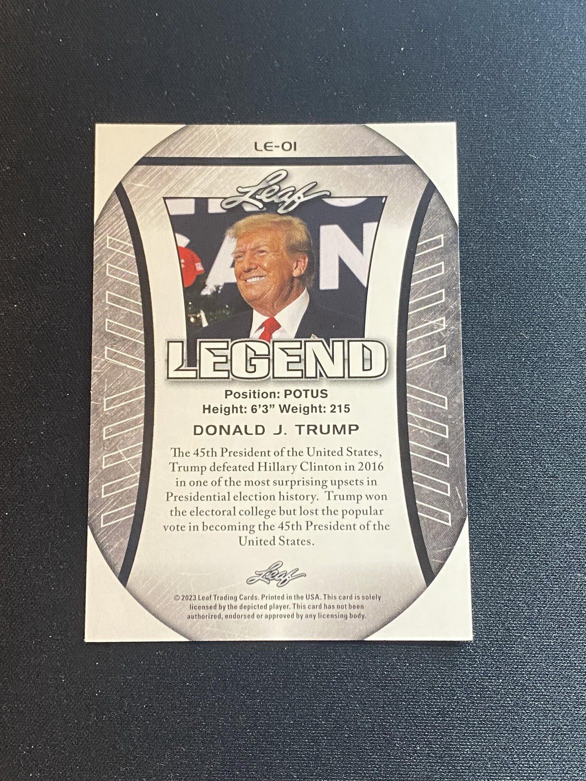 Donald Trump 2023 Leaf Flagship Legend LE01 RC 10 Count Lot