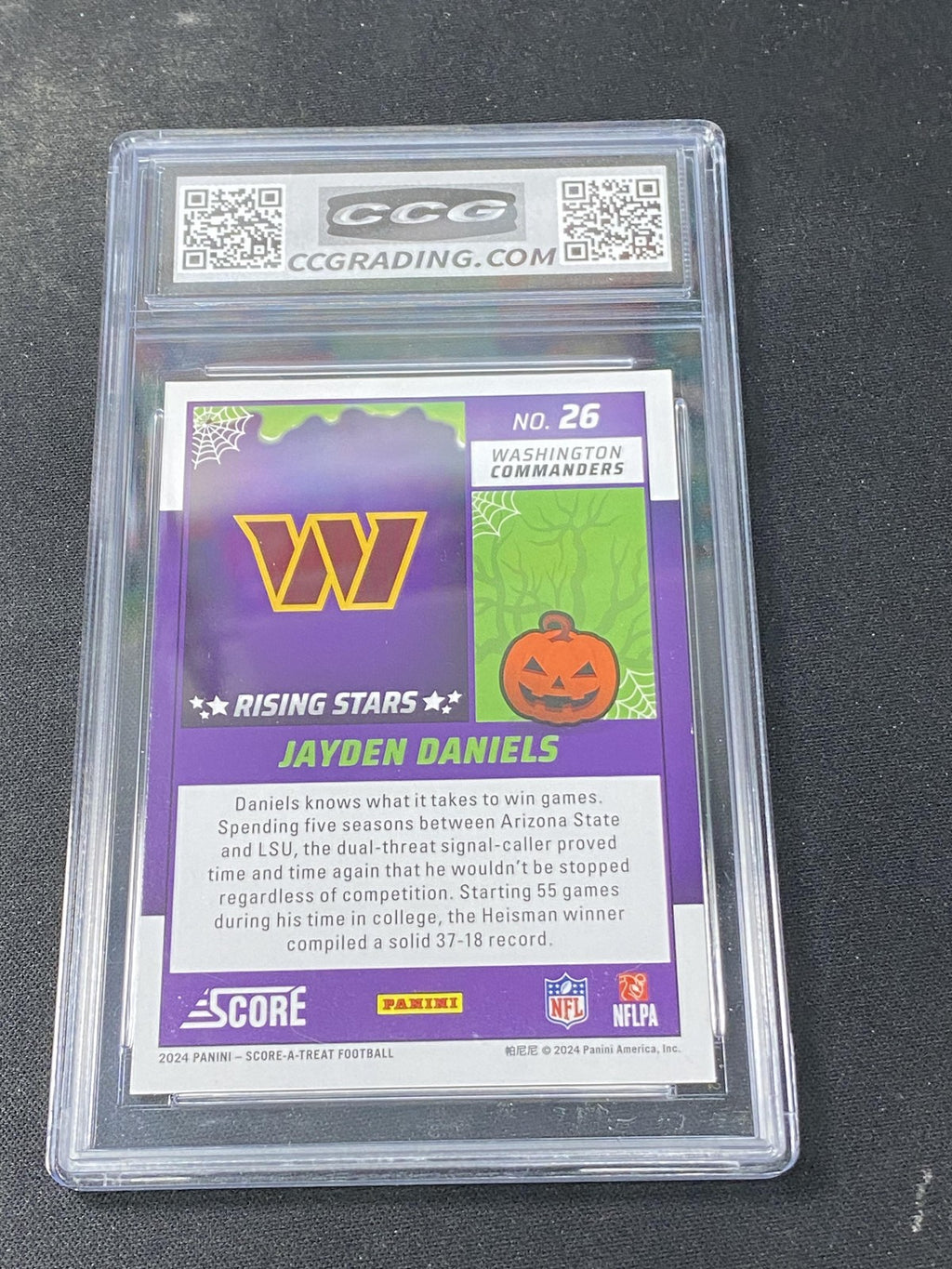 Jayden Daniels 2024 Panini Score-A-Treat Bats CCG 10 Rookie