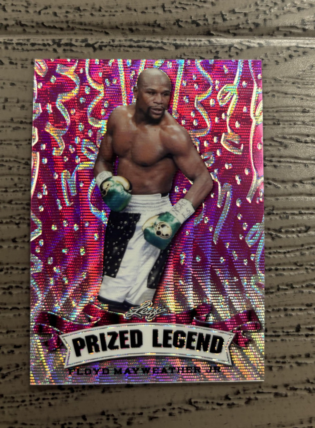 Floyd Mayweather Jr. 2023 Leaf Prized Legend Metal Pink /10 RC