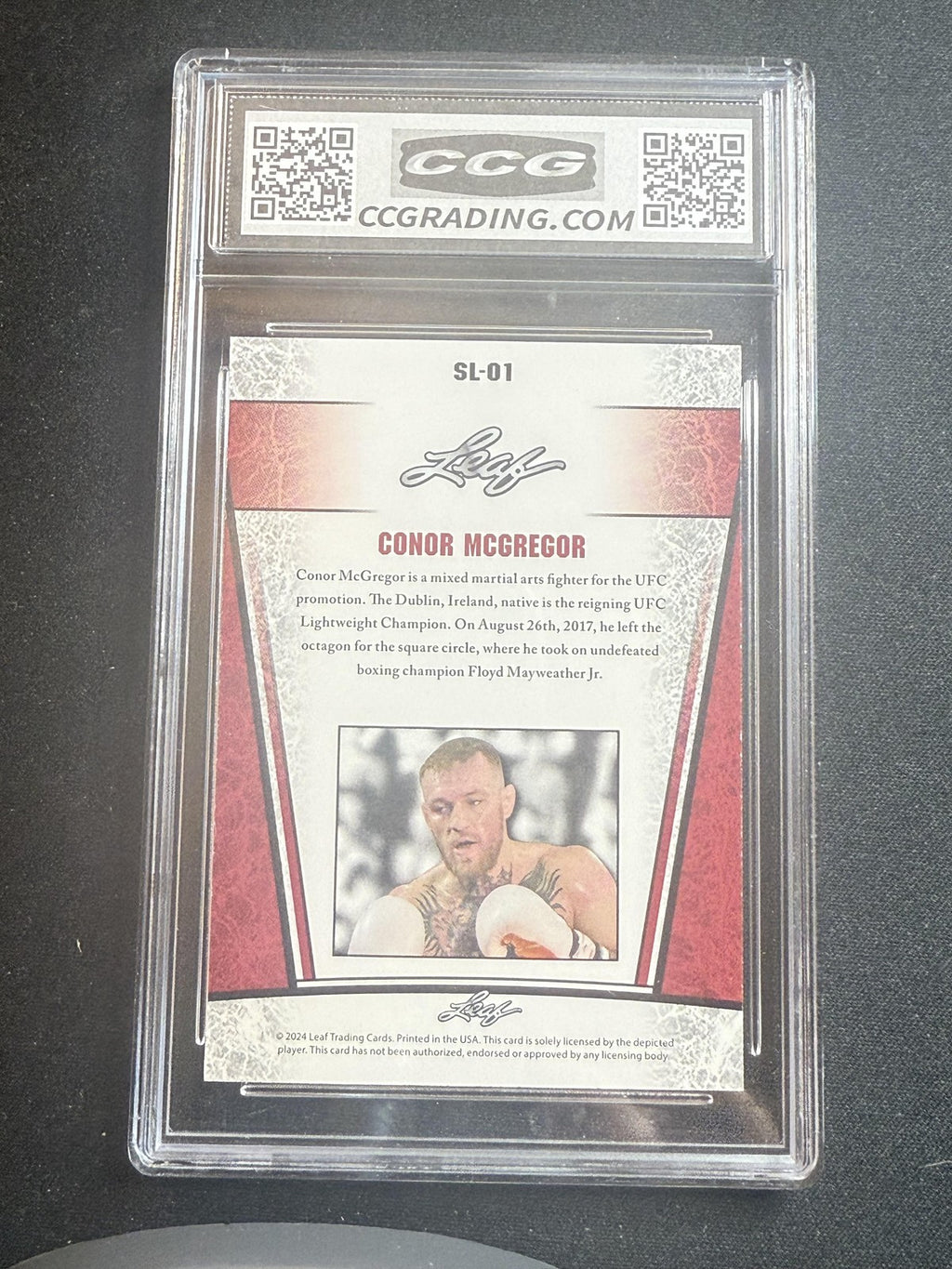 Conor McGregor 2024 Leaf Silver Legend CCG 10 Ireland