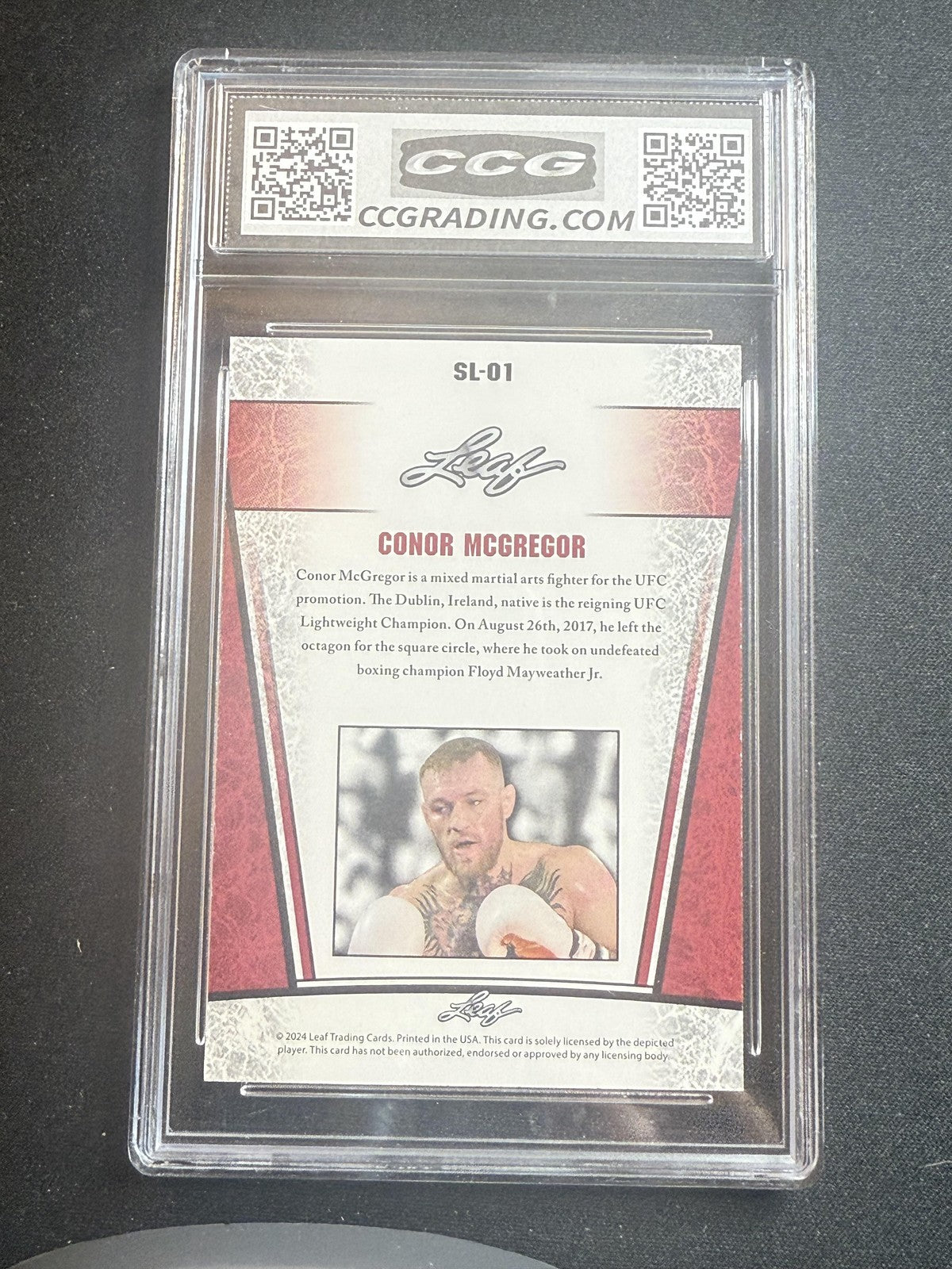 Conor McGregor 2024 Leaf Silver Legend CCG 10 Ireland
