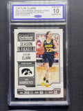 Caitlin Clark 2024 Panini Caitlin Clark Collection CC1 Season Ticket CCG 10 RC