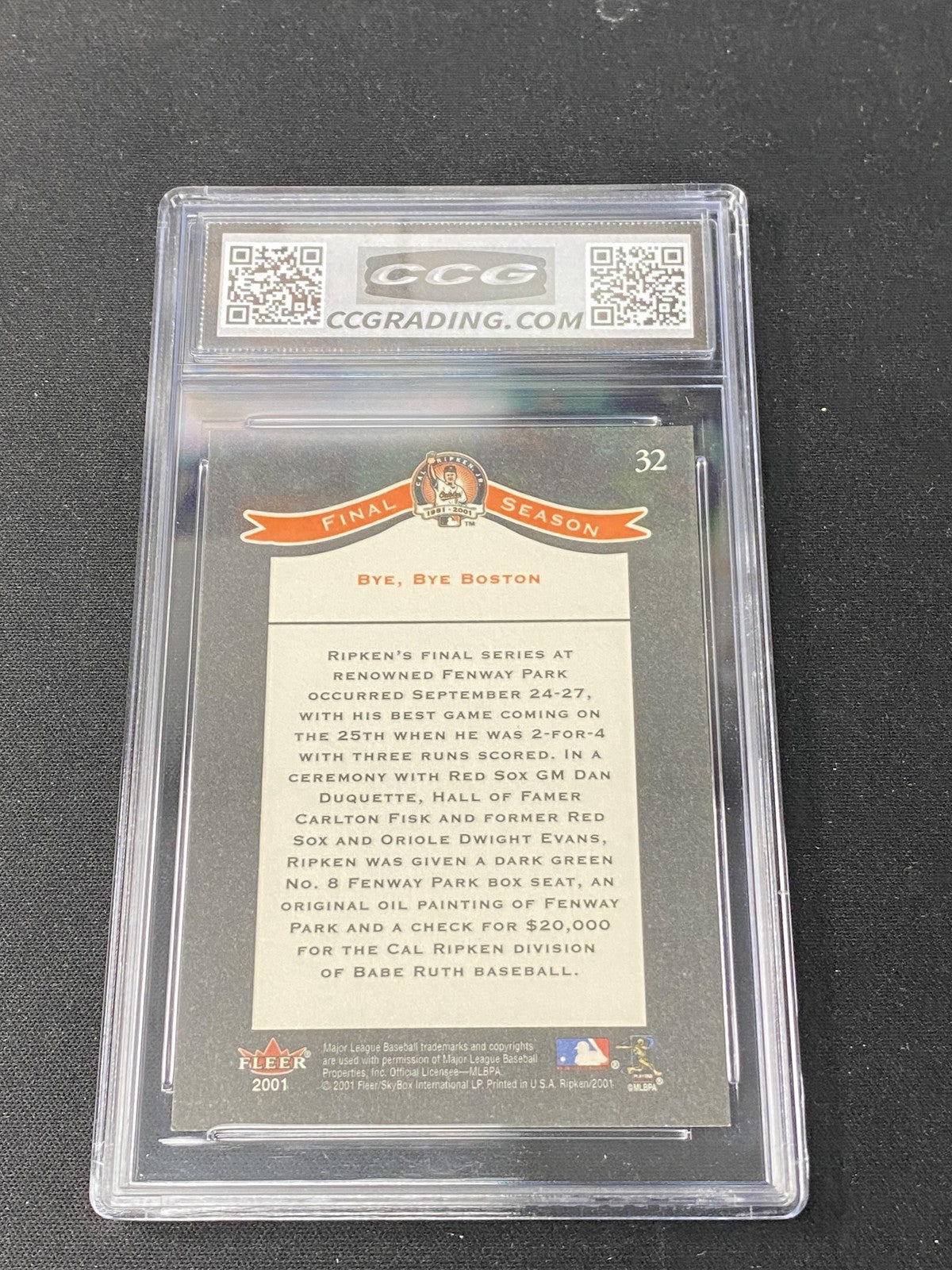 Cal Ripken, Jr. 2001 Fleer Career Highlights CCG 10 Baltimore Orioles Rookie