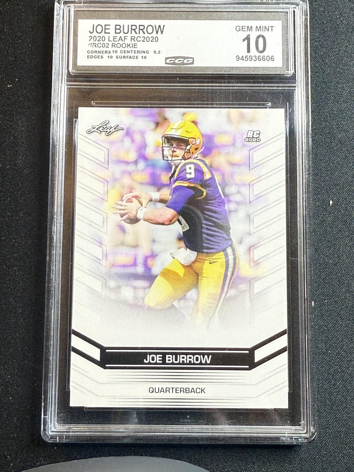 Joe Burrow 2020 Leaf RC2020 CCG 10 RC