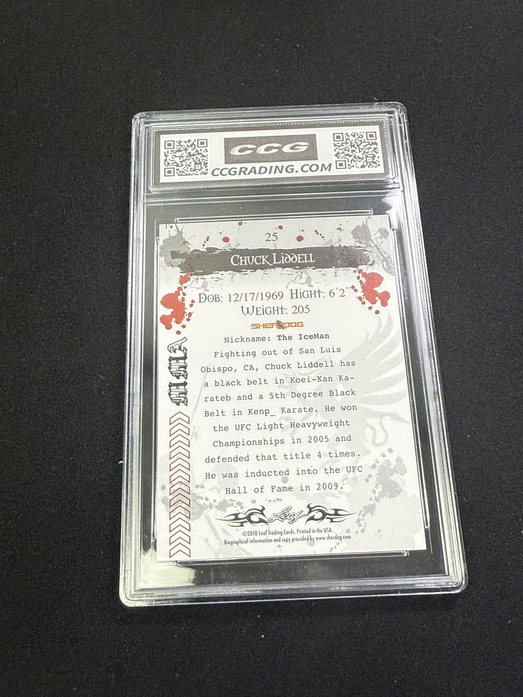 Chuck Liddell 2010 Leaf MMA CCG 10 Rookie