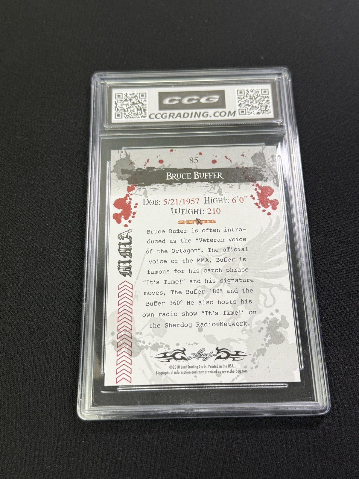 Bruce Buffer 2010 Leaf MMA CCG 10 Rookie