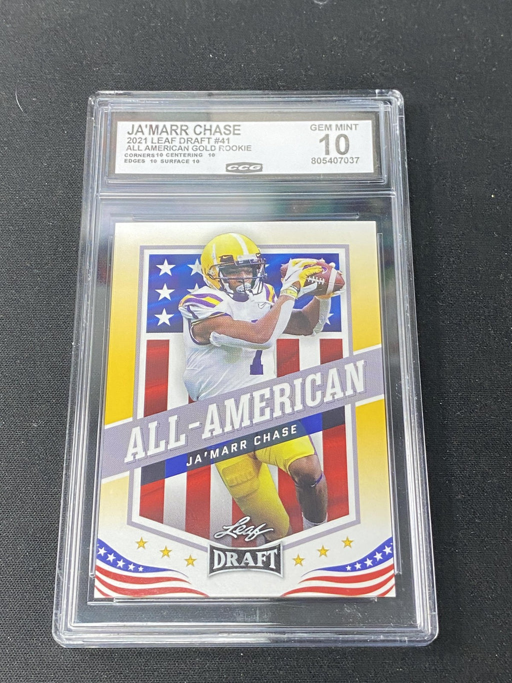 J'Marr Chase 2021 Leaf All American CCG 10 Bengals Rookie