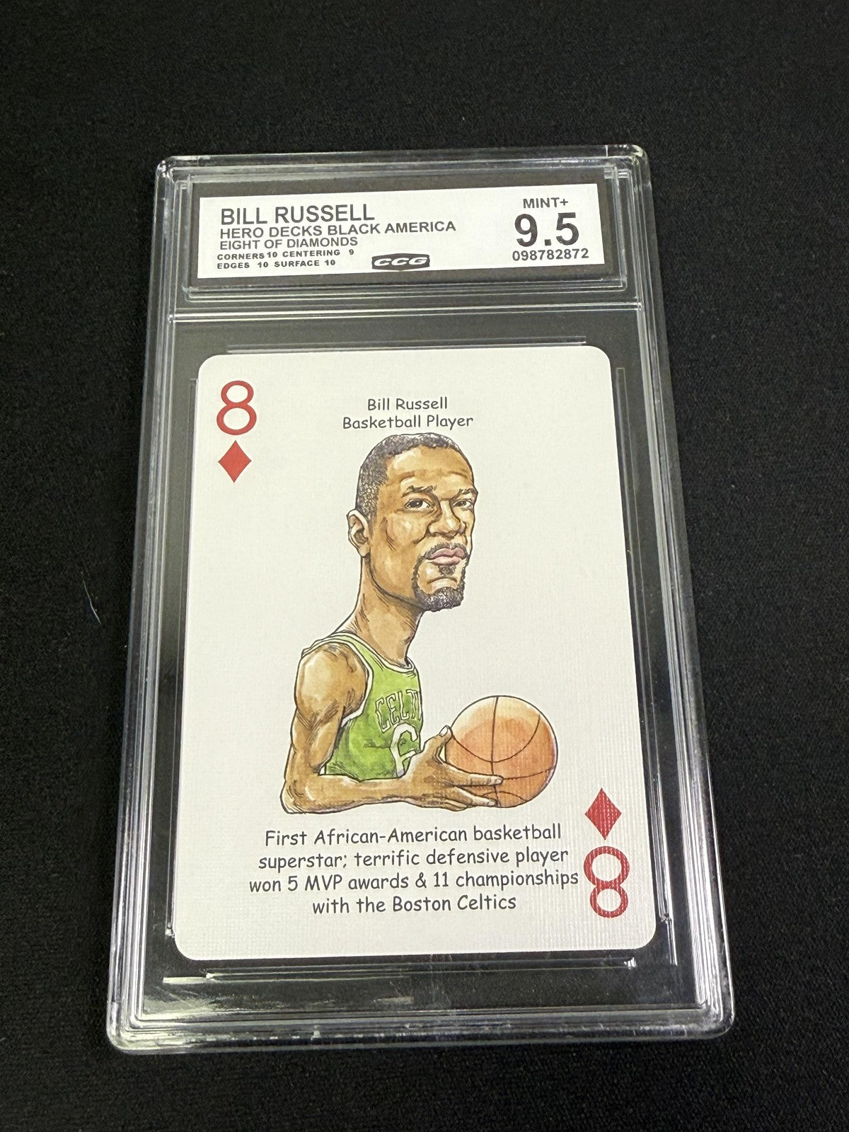 Bill Russell Hero Decks Black America CCG 9.5
