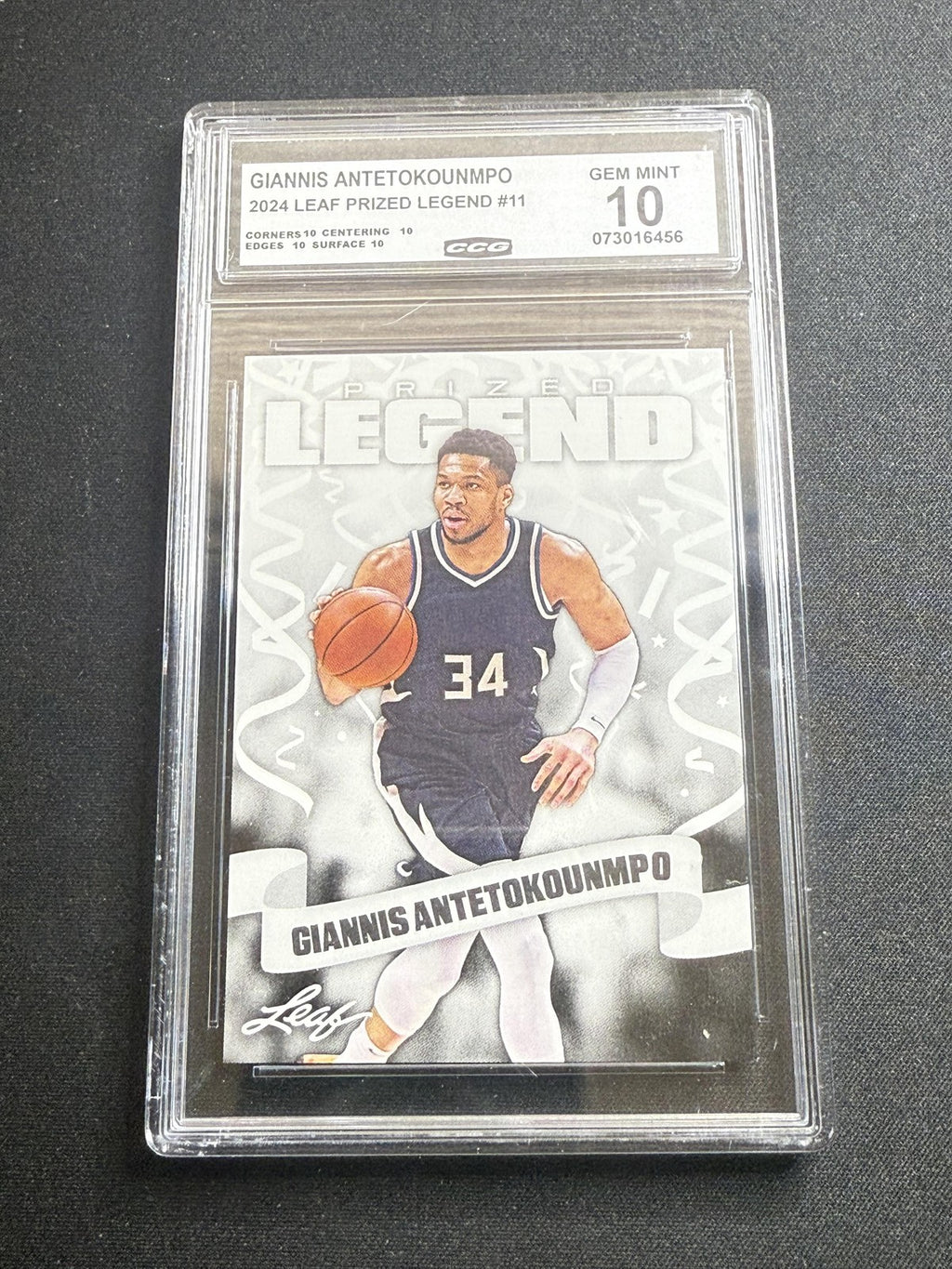 Giannis Antetokounmpo 2024 Leaf Prized Legend CCG 10 Bucks