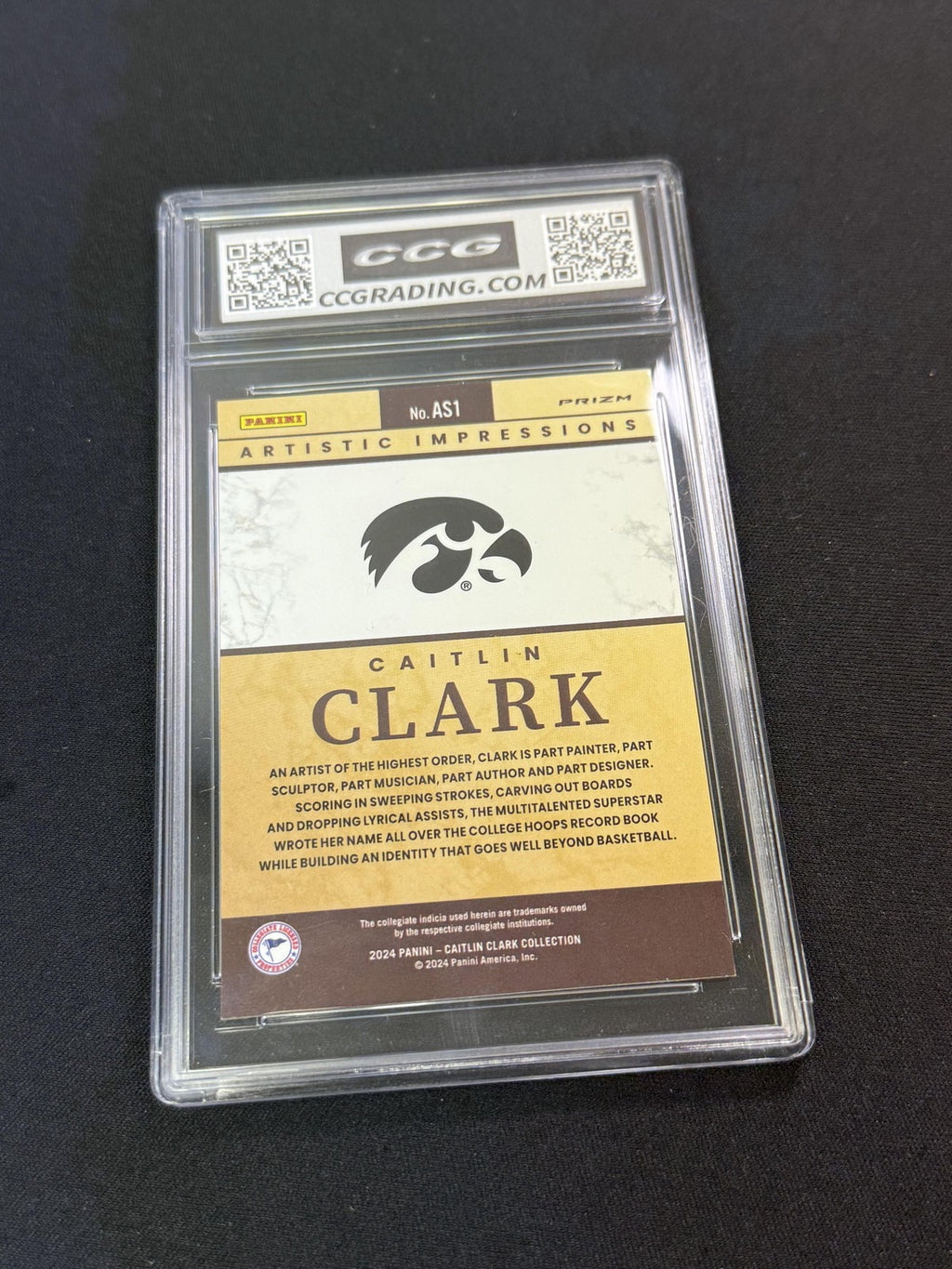 Caitlin Clark 2024 Panini Caitlin Clark Set CCG 10 Rookie