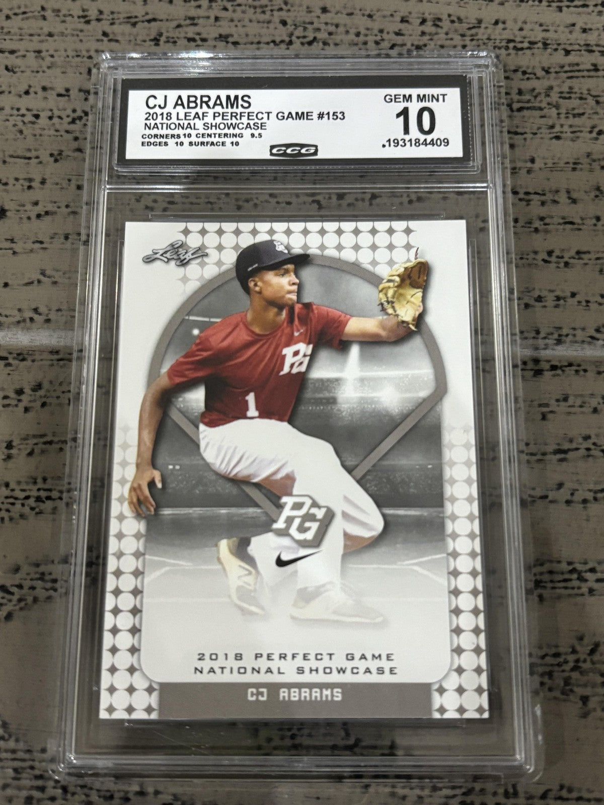 CJ Abrams 2018 Leaf Perfect Game CCG 10 RC